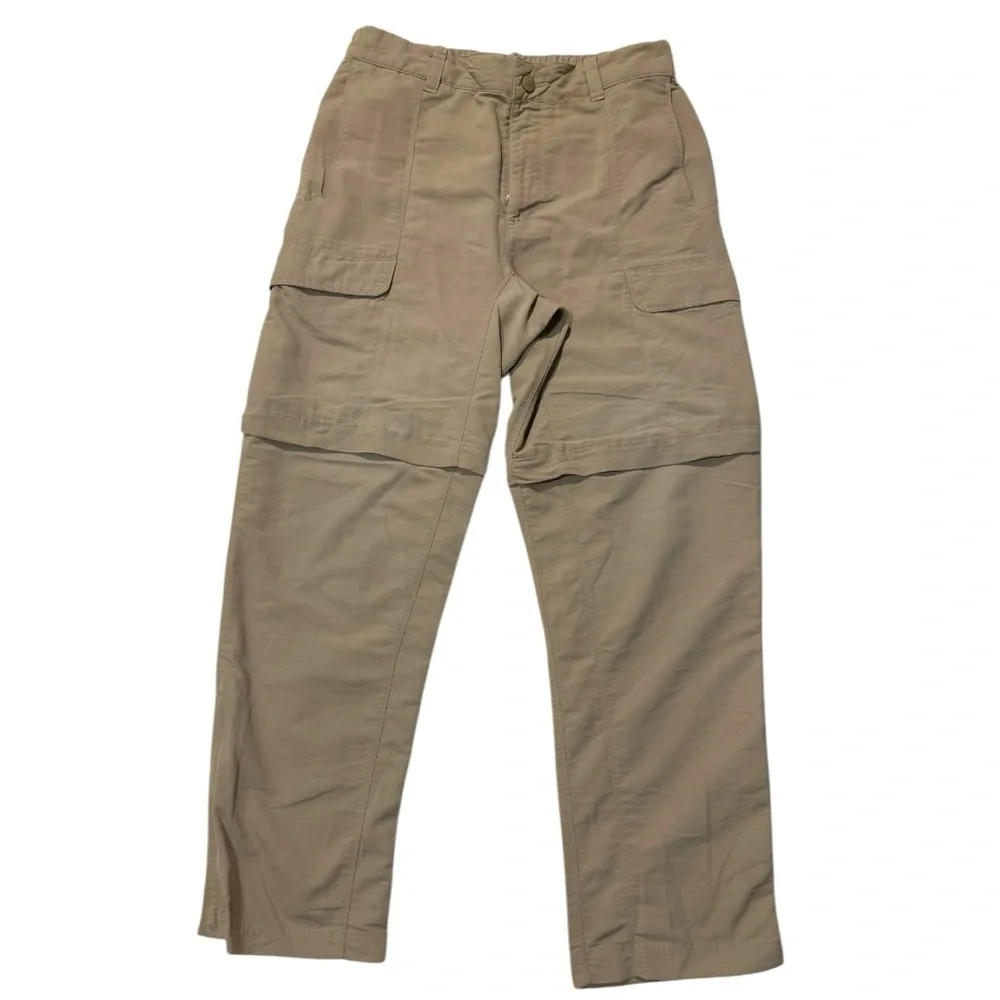 The North Face convertible cargo‎ hiking pants in a beige or tan color Men’s - M